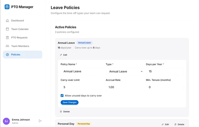 Custom Policies